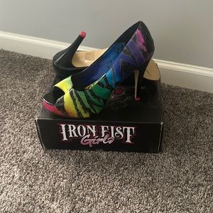 New never worn heels. 3 1/2-4 inch heels. Stylish and colorful